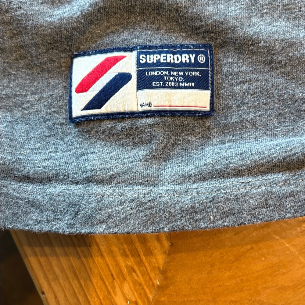 Superdry Charcoal Sleeveless Tee Tank - Picture 3 of 3